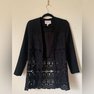 BCBG black lace blazer